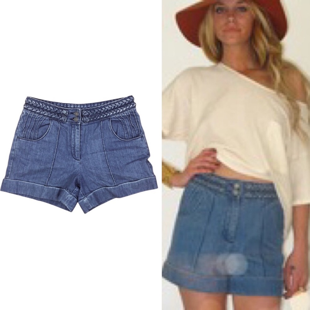 Rodarte Target Sz 9 High waist braided denim short
